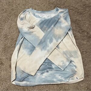Abercrombie Kids Blue and Cream Long Sleeve Shirt